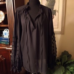NWOT Black Blouse XL